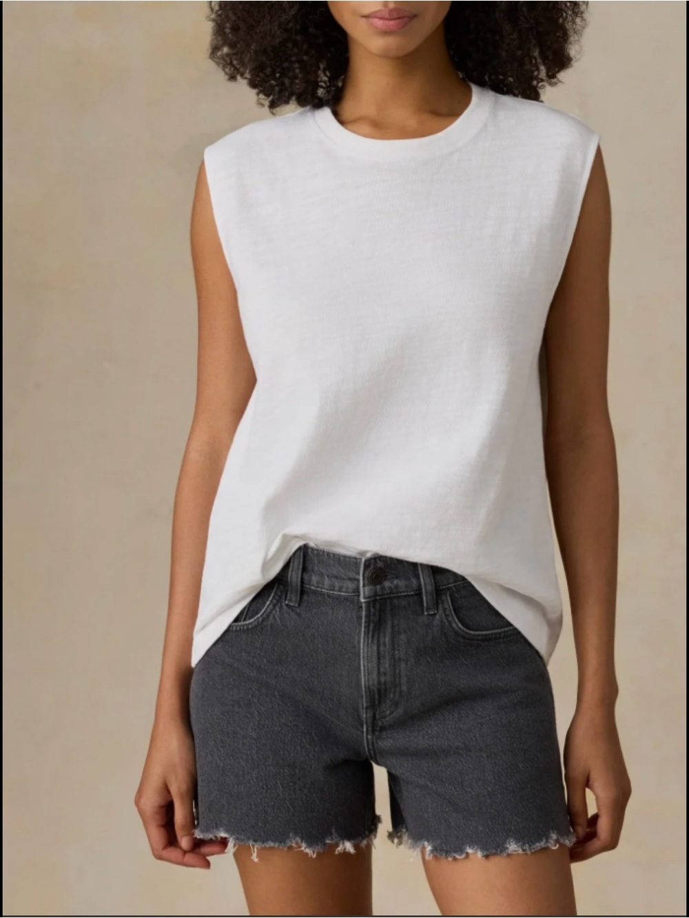 Faherty Sun washed Organic Cotton slub muscle tank NWOT Large